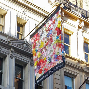 Banner Box produce new flag for exhibition at the Fine Art Society, London