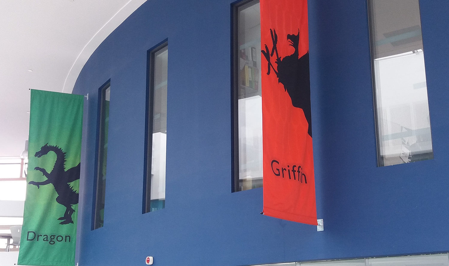 Striking New banners at Nailsea School – inspired by Harry Potter stories