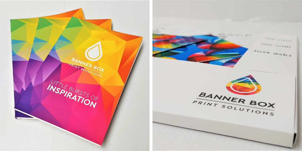 banner box sample pack brochure