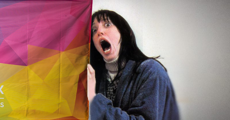 Shelley Duvall Screaming Shining Fabric Flag