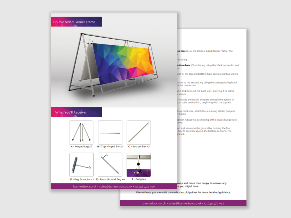 Double Sided Banner Frame Guide